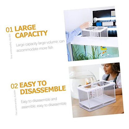 POPETPOP Fish Breeding Tank Cups Easy Install Aquarium Isolation Box for Hatching Betta and Guppy Fry Material for Rearing and