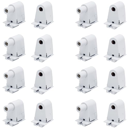 Surf turtle 8 Pair Tombstone Single Pin FA8 Base Holder Socket Connector with T8 T10 T12,for 8ft Light Emitting Diode Fluorescent Tube Light - style: 8-Pairs