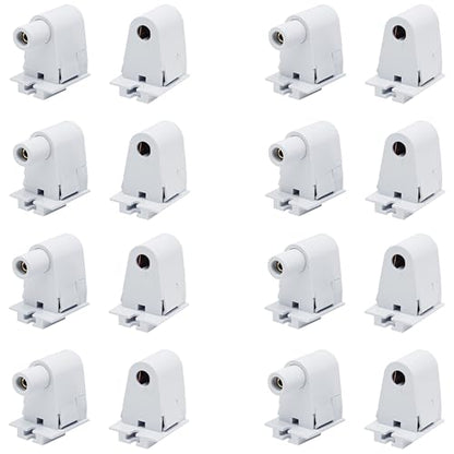 Surf turtle 8 Pair Tombstone Single Pin FA8 Base Holder Socket Connector with T8 T10 T12,for 8ft Light Emitting Diode Fluorescent Tube Light - style: 8-Pairs