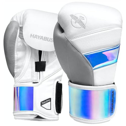 Hayabusa T3 Boxing Gloves - Sparring - color: White/Iridescent, size: 12oz