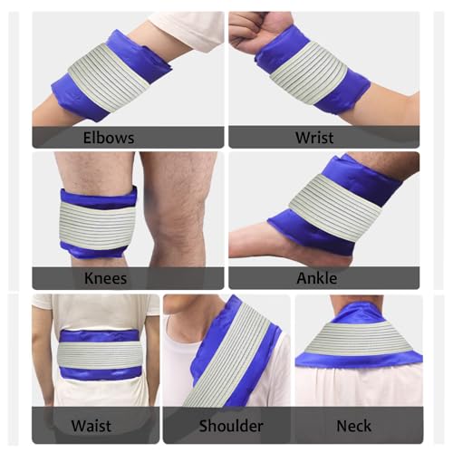 Cold Pack Strap, Elastic Belt to Wrap Cold Pack, Ice Pack Extender Strap, Add Length to Most Ice Pack, Multifunctional (Beige) - color: Beige
