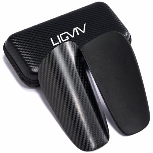 Soccer Shin Guards - Carbon Fiber Shin Pads with Portable Carrying Case for Men, Women, Youths, Kids, Size L M S - size: Medium
