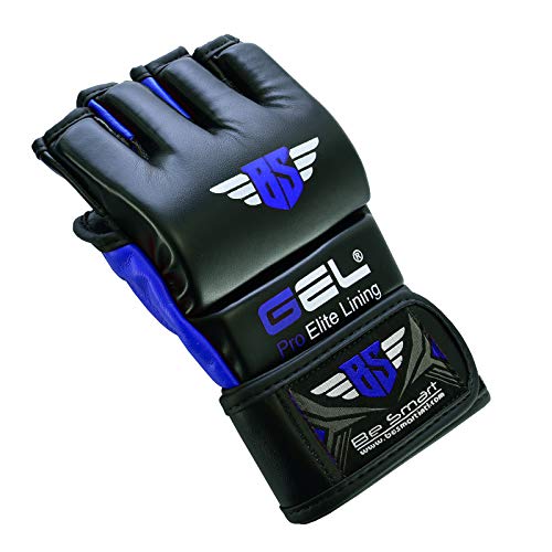BeSmart UFC Kickboxing Gloves - MMA Sparring & Training Gloves for Mixed Martial-Arts, Adults Men & Women - color: Blue, size: X-Large