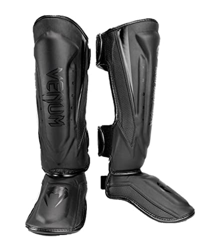 Venum Venum Elite Evo Shin Guards - color: Black/Black, size: Medium