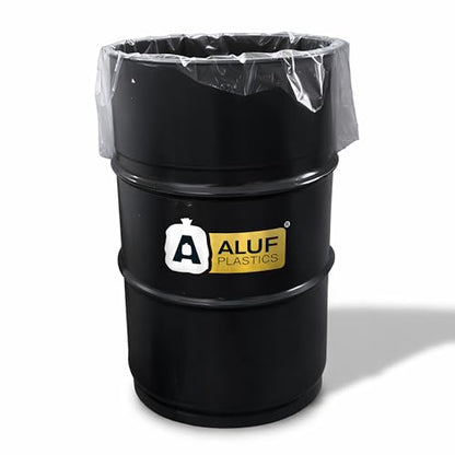 Ultrasac 55 Gallon Clear Plastic Drum Liners 4 MIL - 38" x 63" - For Contractor, Industrial, Construction, & Municipal (Pack of 50)