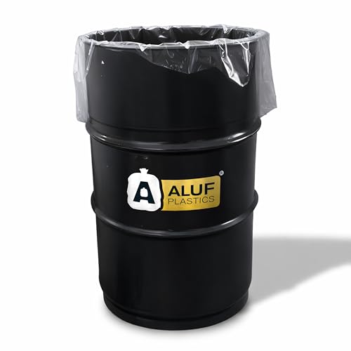 Ultrasac 55 Gallon Clear Plastic Drum Liners 4 MIL - 38" x 63" - For Contractor, Industrial, Construction, & Municipal (Pack of 50)