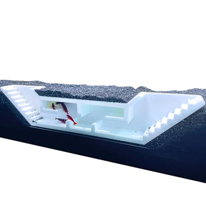 Shrimp Cave Underground Maze Tunnel | Viewing Shrimp Freshwater Hide Tunnel | Aquarium Shrimp Breeding Cave Perfect for Small Shrimp, Cherry Shrimp, Dwarf Shrimp (White) - color: White