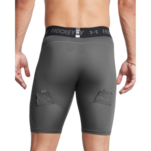 Under Armour Men's Hockey Compression Shorts - color: (025) Castlerock / / Black, size: Small