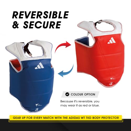 Adidas WT Taekwondo Martial Arts TKD Body Protector Chest Guard - size: 3 (Medium)