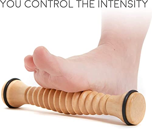 Body Back Wooden Foot Roller & Foot Star® Massage Ball Bundle for Foot Pain | FSA Eligible Foot Roller & Massage Ball For Trigger Point Therapy, Full Body Massage Tool For Plantar Fasciitis, & Relaxation - style: Bundled