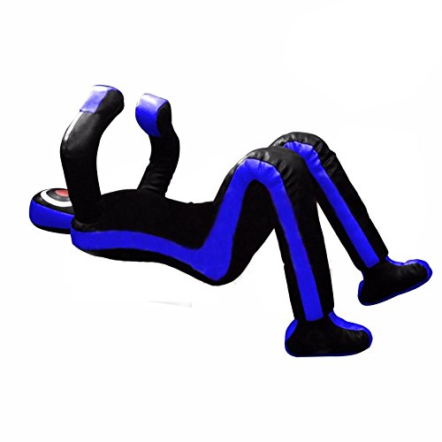 Bestzo MMA Jiu Jitsu Judo Grappling Dummy Canvas Black/Blue Sitting Position -Unfilled - size: 48 inches (4 ft)