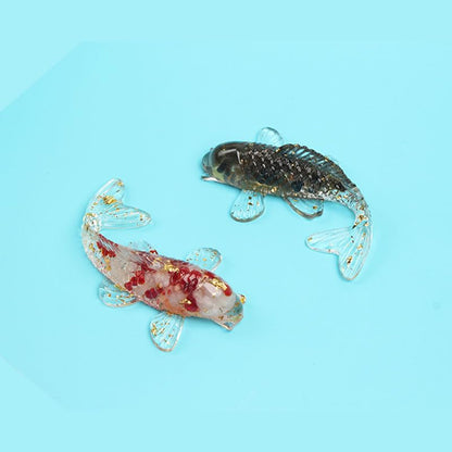 Opexicos 4Pcs Decorative Crystal Gravel Drop Glue Fish Shape Small Ornaments Gift Ornaments Fish Tank Aquarium Pool