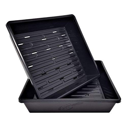 Bootstrap Farmer 1010 Seed Tray - with and Without Holes Combo 10 Pack (10 of Each) - Extra Strength Microgreen and Seedling Trays 10" x 10"