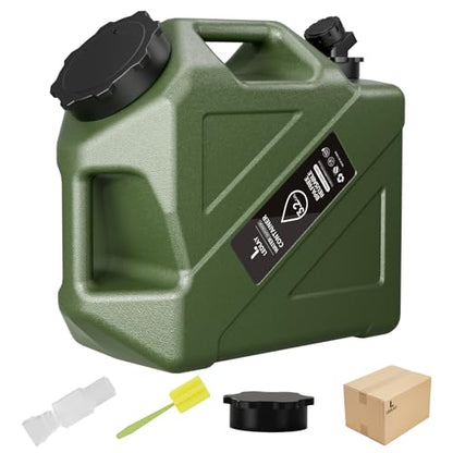 3.2GAL Camping Water Jug, Portable Water Storage Container with Spigot, Leak-Proof Lid & Dual Handles, Outdoor Water Tank for Camping, RV, Emergency Preparedness