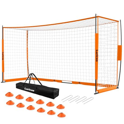 Soccer Goal 12×6 ft /16×7 ft Portable Soccer Goals Net for Backyard - color: 12×6FT Orange