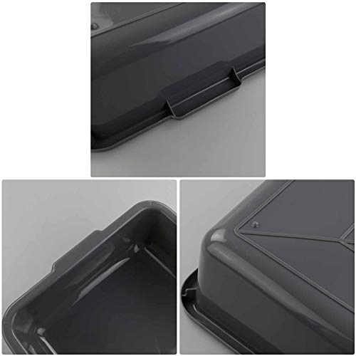Bringer 4-Pack Gray Commercial Bus Tubs, 8 L Small Plastic Bus Box