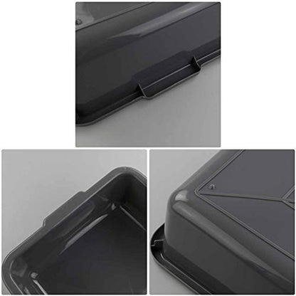 Bringer 4-Pack Gray Commercial Bus Tubs, 8 L Small Plastic Bus Box