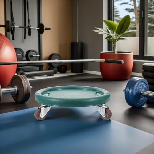Luxshiny Ab Roller Wheel with 360° Silent Rotation, Multifunctional Fitness Gliding Discs for Core and Abdominal Exercise, Green Waist Twisting Balance Disc for Home Gym Strength Training