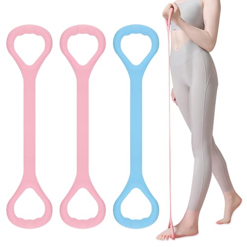 Yitexin Figure 8 Resistance Band, Stretch Bands for Exercise, Stretch Strap for Arm Shoulder Back Chest Stretching, Elastic Rope Stretching Bands - color: 3 Pcs