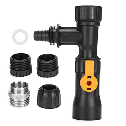 Aquarium Water Changer, Fish Tank Gravel Vacuum Siphon for Cleaning, Aquarium Gravel Cleaner Replacement Part with 3 Tab Connector Faucet Adapter