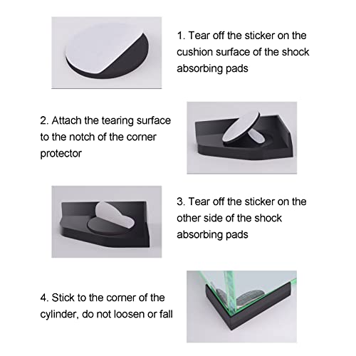 GLOGLOW Fish Tank Corner Protector, Aquarium Glass Angle Cover Plastic for Home