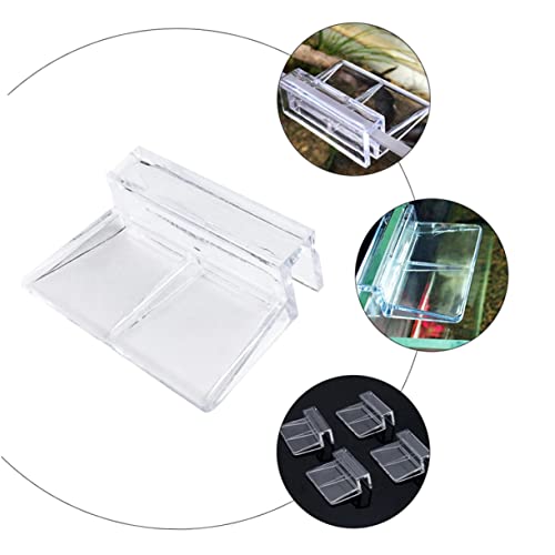 TOYANDONA 10pcs Acrylic Support Bracket for Fish Tank Cover Adjustable Holder for 7-8mm Glass Practical Aquarium Rack Accessory