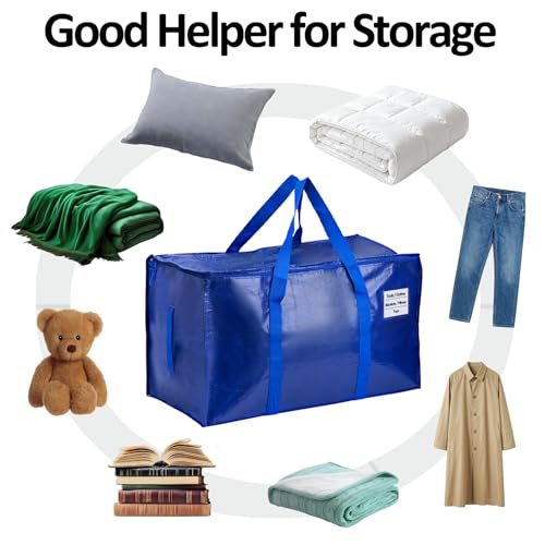 2-Pack Moving Bags, 23 Gallon Heavy Duty Waterproof Storage Totes with Reinforced Handles for Dorm & Home