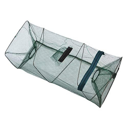 Collapsible Fishing Trap Net,Fish Shrimp Minnow Crayfish Crab Baits Cast Mesh Trap Automatic Fishing Nets (Green)