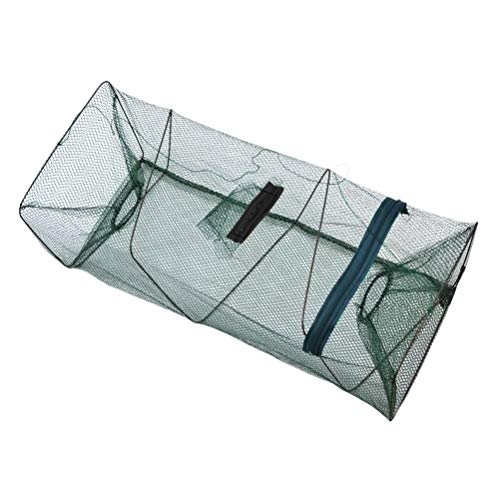 Collapsible Fishing Trap Net,Fish Shrimp Minnow Crayfish Crab Baits Cast Mesh Trap Automatic Fishing Nets (Green)