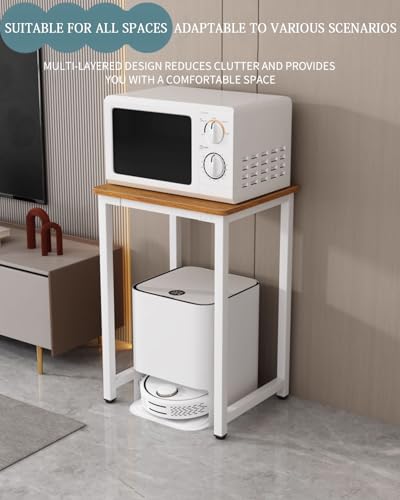 Robot Vacuum Stand Cabinet,Storage Cabinet for Robot,Fish tank stand base,Single/double layer, non-slip foot pads,Sofa Sideboard Adaptable for Living Room, Entryw Golden Oak (Double Layer) 80x40x80cm