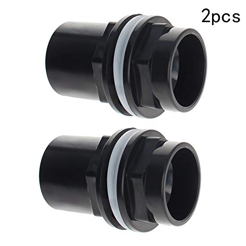 MroMax 40mm/1.57" ID PVC Aquarium Water Pipe Connector Joint Straight Tubes Hose Connector Fish Tanks Accessories 2pcs - size: 2pcs 40mm