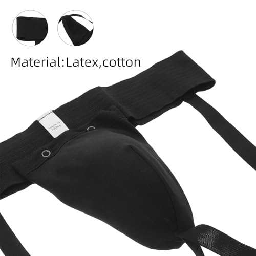 Wear-Resistant Groin Protector Boxing Crotch Guard Portable Integrated Training Guard Breathable Black Medium for Martial Arts Taekwondo MMA Football
