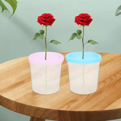 BESTonZON 12-Pack Transparent Jellyfish Betta Cups with Lid 3.03X2.87X2.48In Durable Flower Arrangement Cups for Home Party and Fish Farming