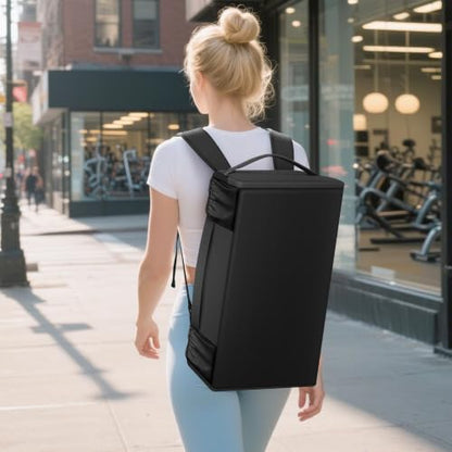 MIYCOO Gym Bag with Shoes Compartment, Duffle Bag, Backpack with Wet Pocket - color: 02#Black-Style2