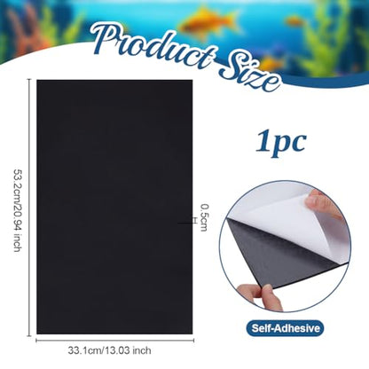 OLYCRAFT Aquarium Leveling Mat 21x13 Inch Aquarium Fish Tank Leveling Pad 6mm Thick Neoprene Foam Fish Tank Mat Neoprene Non-Slip Shockproof Fishes Tanks Pad for Water Stable Floor Protection