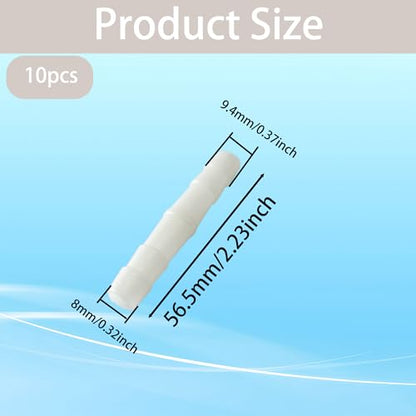 10PCS Plastic Hose Barb Fitting 5/16" x 5/16" Barbed Splicer Mender Joint Adapter Union Connectors for Aquarium Household Air Liquid Pipe Repair