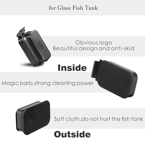 Aquarium Super Strong Magnetic Cleaner for Glass Fish Tank Magnet Brush with Algae Scrapers Floating - size: S
