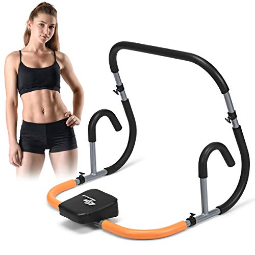 Goplus Ab Fitness Crunch, Portable Ab Roller for Core Strength, Sit Up, Abdominal Machine, Exercise Crunch Trainer Workout Exerciser for Home, Office, Gym