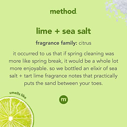 Method 01239 All Surface Cleaner, Lime & Sea Salt, 28 oz Bottle, 8/Carton - size: 28 Ounce (Pack of 8)