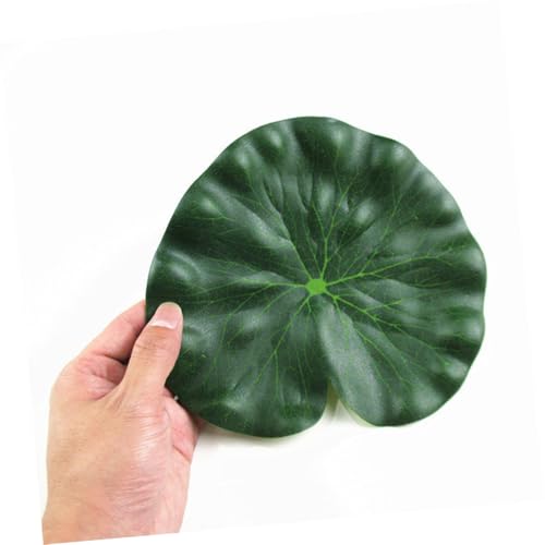 COHEALI 10pcs Artificial Floating Lotus Leaves Simulation Lotus-Leaf Ornament 17cm Fishpond Decor for Garden Pond Aquarium Water Surface Display