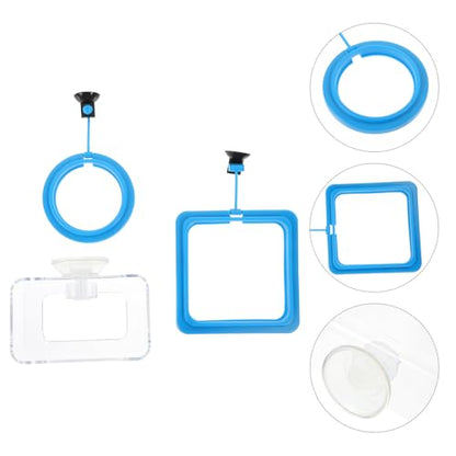 3pcs Fish Feeding Rings Set with Suction Cups Fish Feeder Circles for Aquarium Tanks for Freshwater
