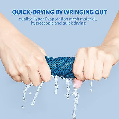 Honoson Cooling Towel Bulk - color: Blue, size: 32"x12"