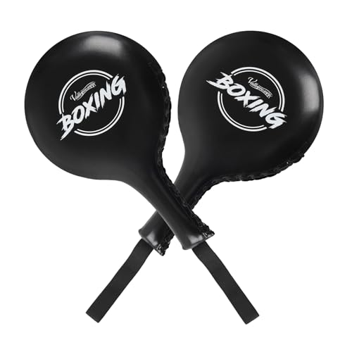 2 Pack Boxing Target Paddles for Taekwondo,MMA,Martial Arts | Kickboxing Striking Target Pads,Punching Kick Pads,Training Paddles - color: Black