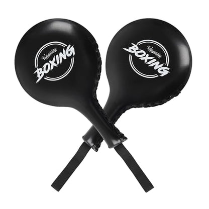 2 Pack Boxing Target Paddles for Taekwondo,MMA,Martial Arts | Kickboxing Striking Target Pads,Punching Kick Pads,Training Paddles - color: Black