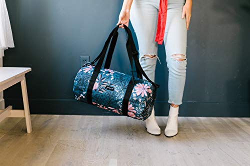 Jadyn 19” Barrel Womens Duffel/Gym/Weekender Bag (Navy Floral) - color: Navy Floral