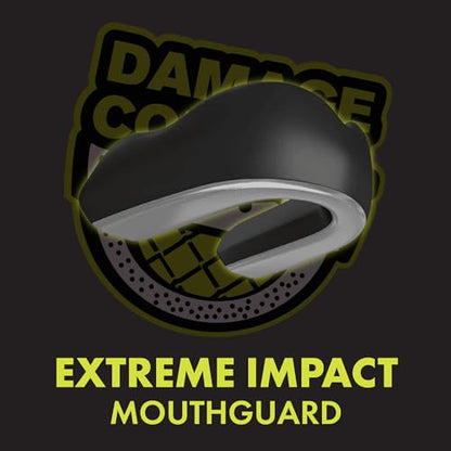 DAMAGE CONTROL Extreme Impact Sports Mouth Guard w/Case – Black - color: Black, size: Adult