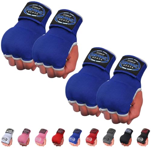 FARABI Kids Hybrid Boxing Inner Gloves Punching Boxing Gloves - color: All Blue (Pack of 2)