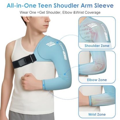 ComfiTECH Youth Shoulder Arm Ice Pack Wrap for Young Pitchers, Large - size: Large