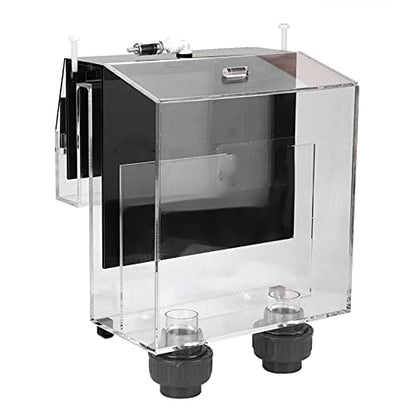 Acrylic Self Start Siphon Hang On Overflow Box, High Light Transmittance, Prevents Debris, Movable Outlet Cover, Check Valve, Fish Aquarium