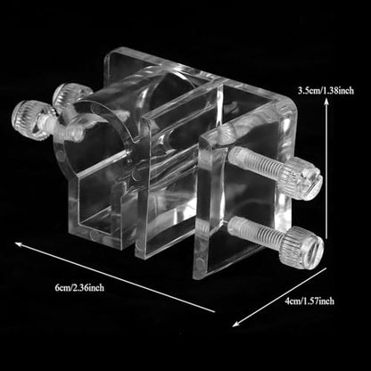 2Pcs Acrylic Transparent Aquarium Fish Tank Water Pipe Hose Fixing Clip Tube Clamp Holder, Fish Pipe Holder Fixed Clips for Holding Doing Pump Soft Hose